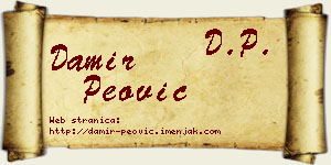Damir Peović vizit kartica